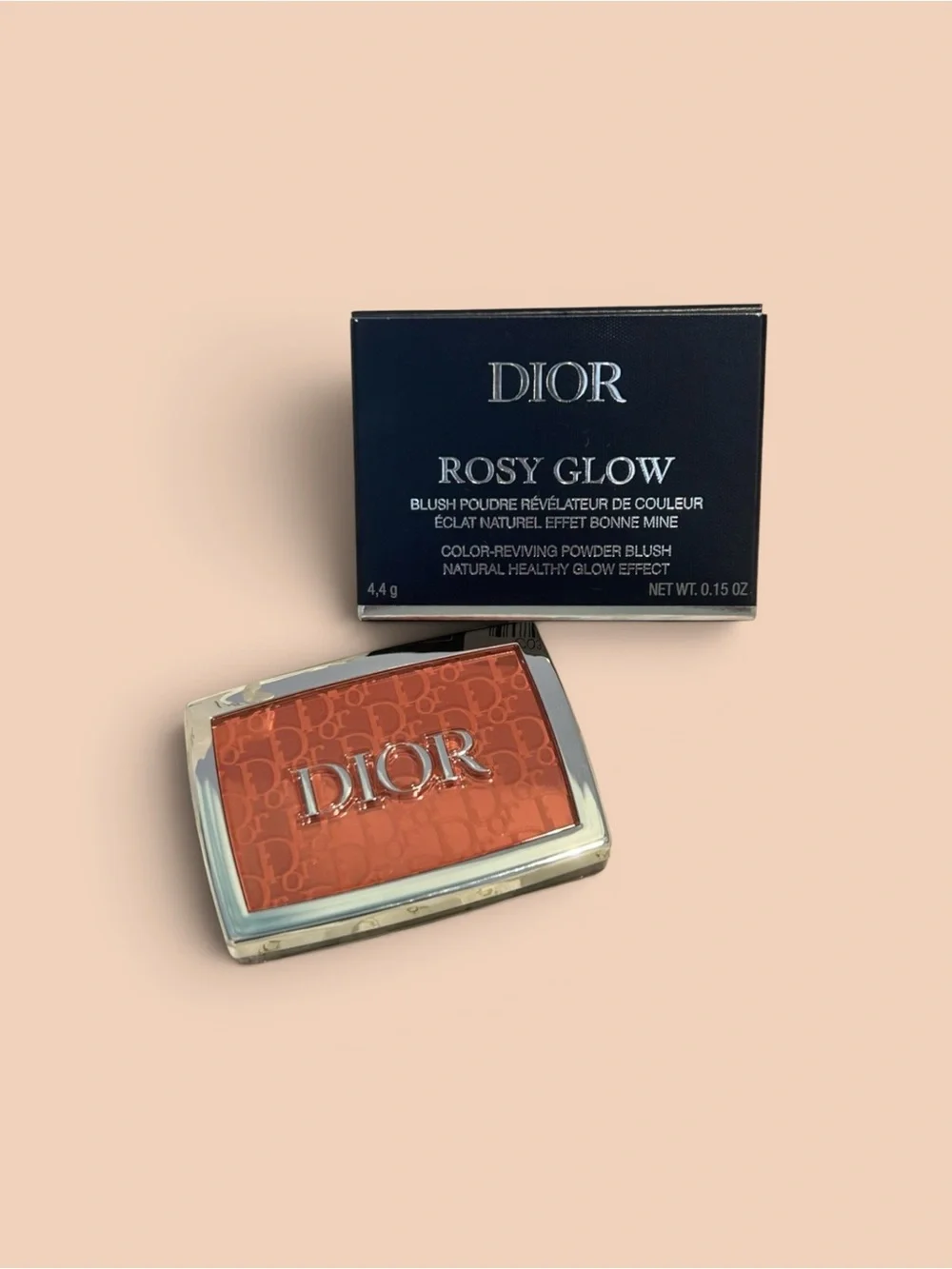 Dior Rosy Glow Color Reviving Powder Blush 012 Rosewood 4.4g 0.15oz. New but no
